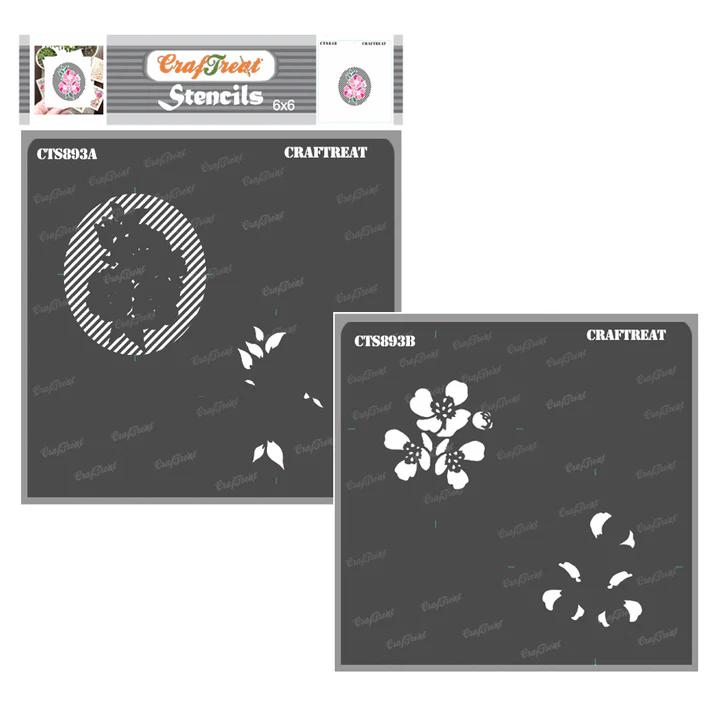 CrafTreat - Modern Layered Anemone Stencil Set