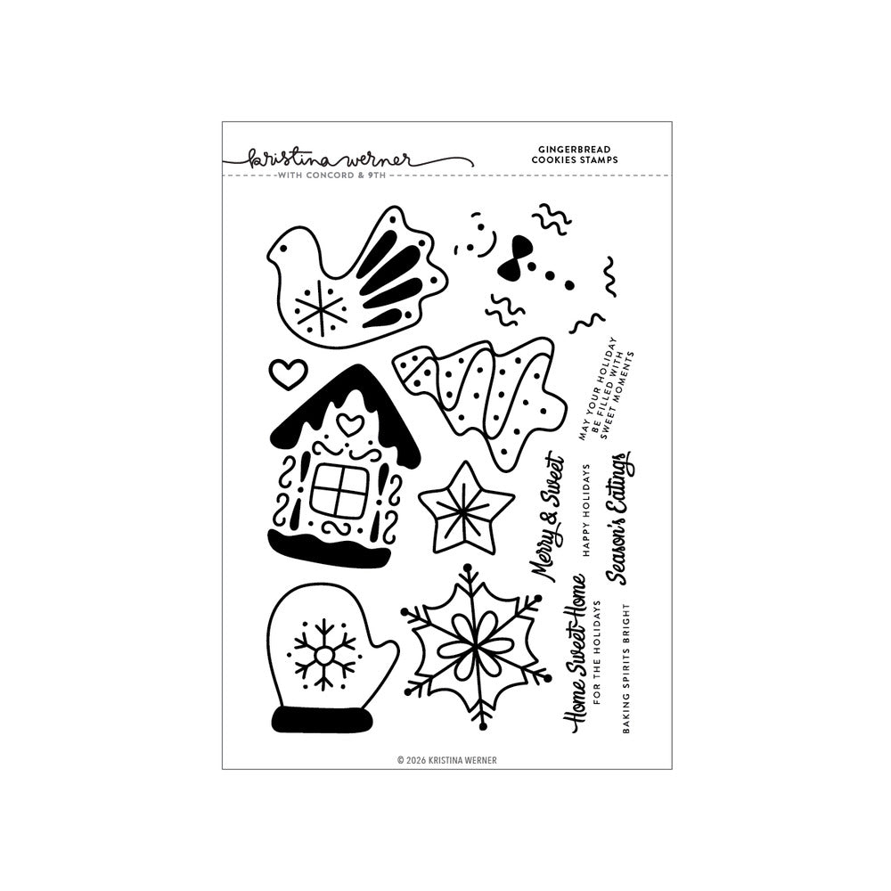 Concord & 9th - Gingerbread Cookies Stamp & Die Bundle by Kristina Werner