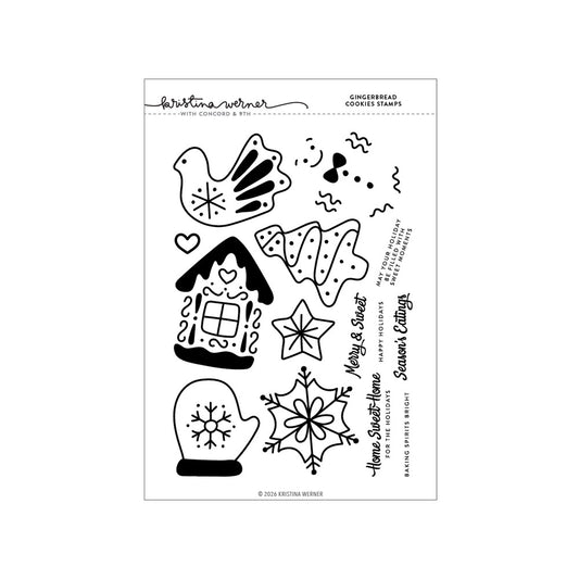 Concord & 9th - Gingerbread Cookies Stamp & Die Bundle by Kristina Werner