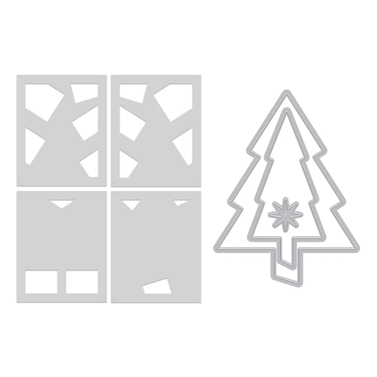 Hero Arts - Festive Tree Die & Stencil Bundle