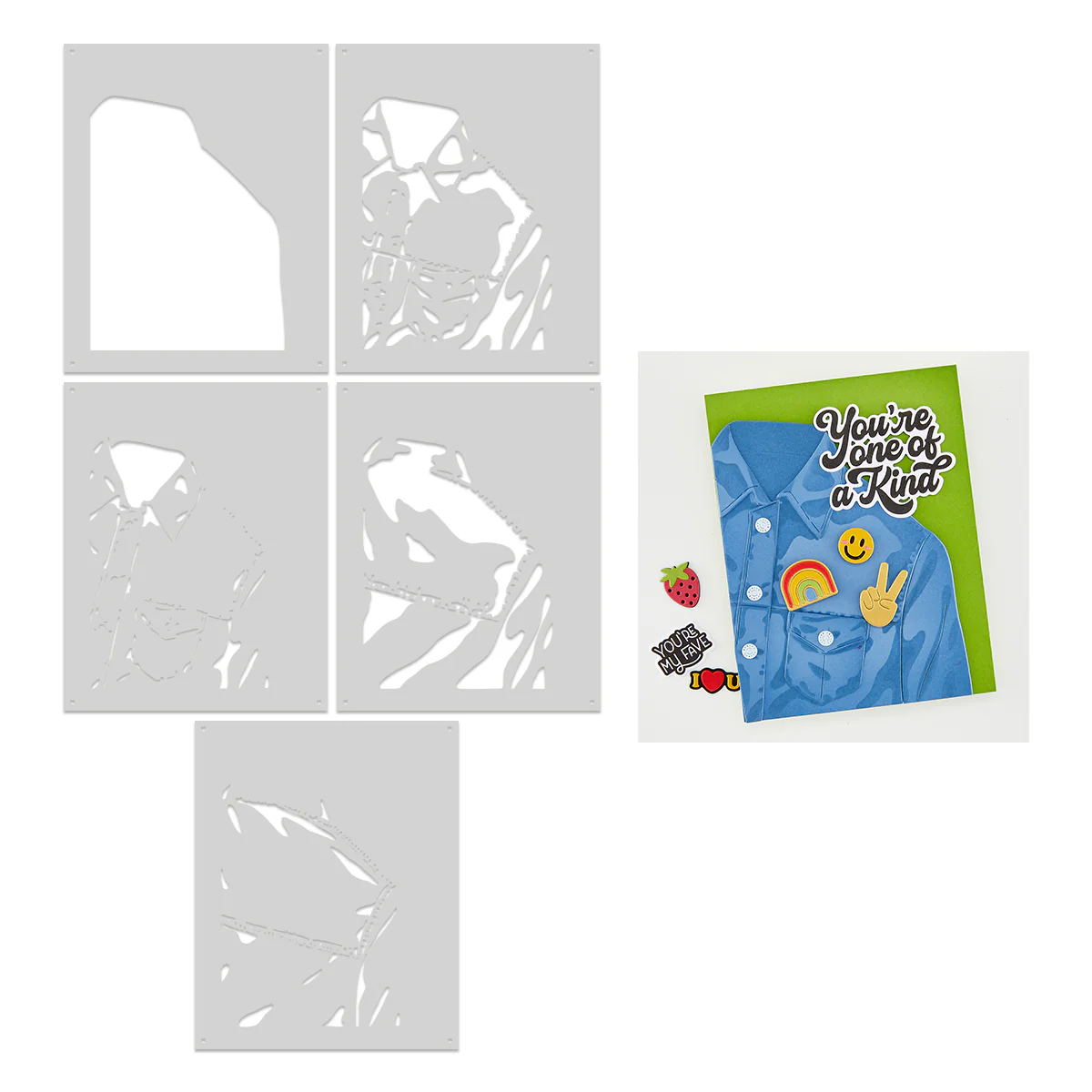 Hero Arts - Jean Jacket Layering Stencil Set