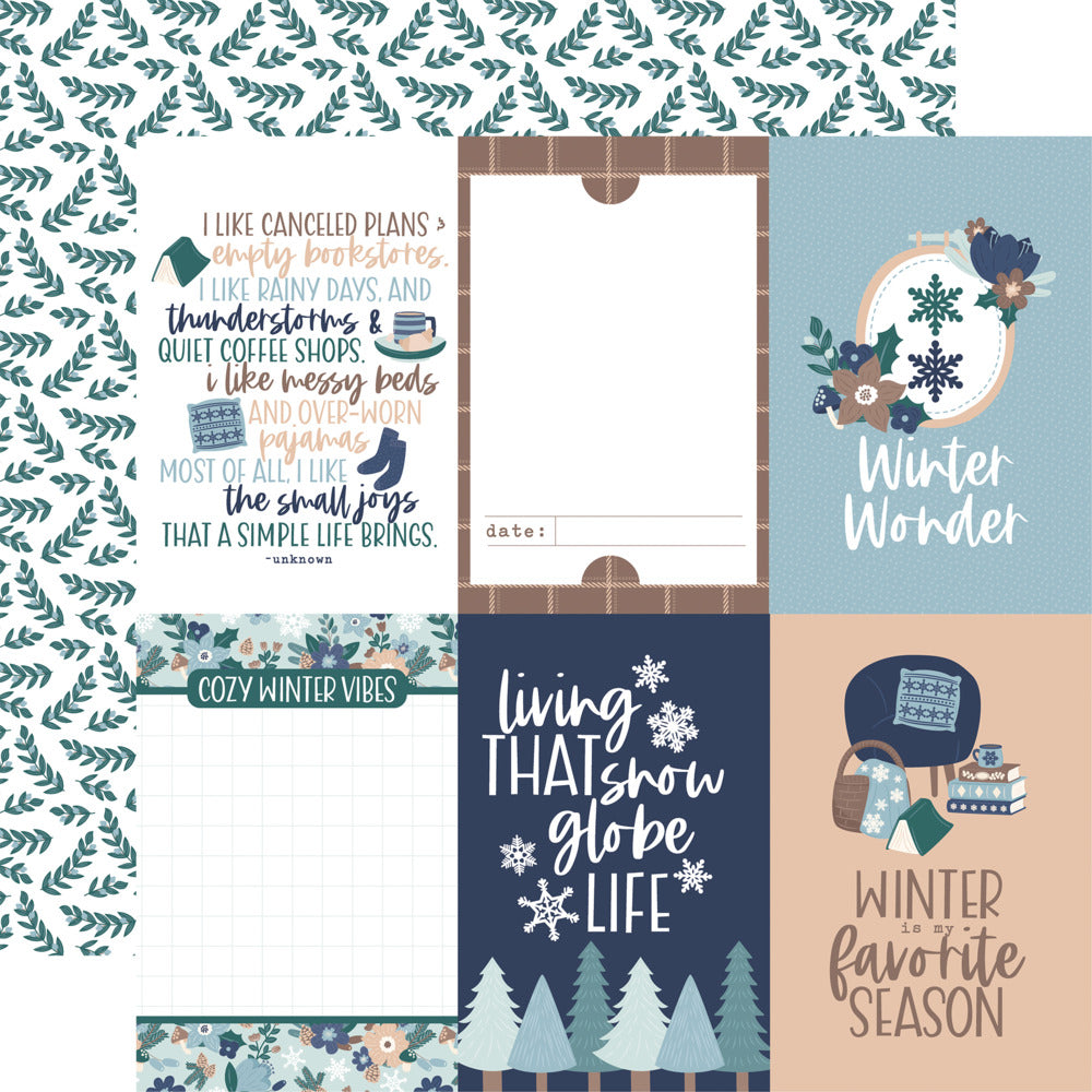 Echo Park - Snow Day - Cardstock: 4x6 Journaling Cards