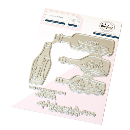 Pinkfresh - Message In a Bottle - BetterPress, Die & Stencil Bundle