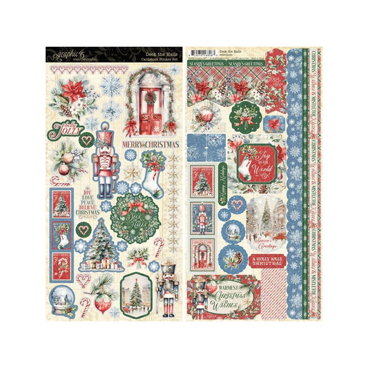 Graphic 45 - Deck The Halls - Cardstock Stickers