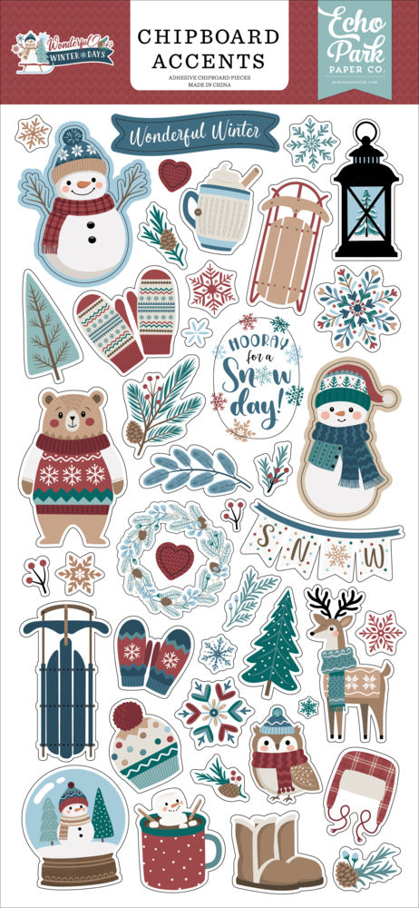 Echo Park - Wonderful Winter Days - Chipboard Accents