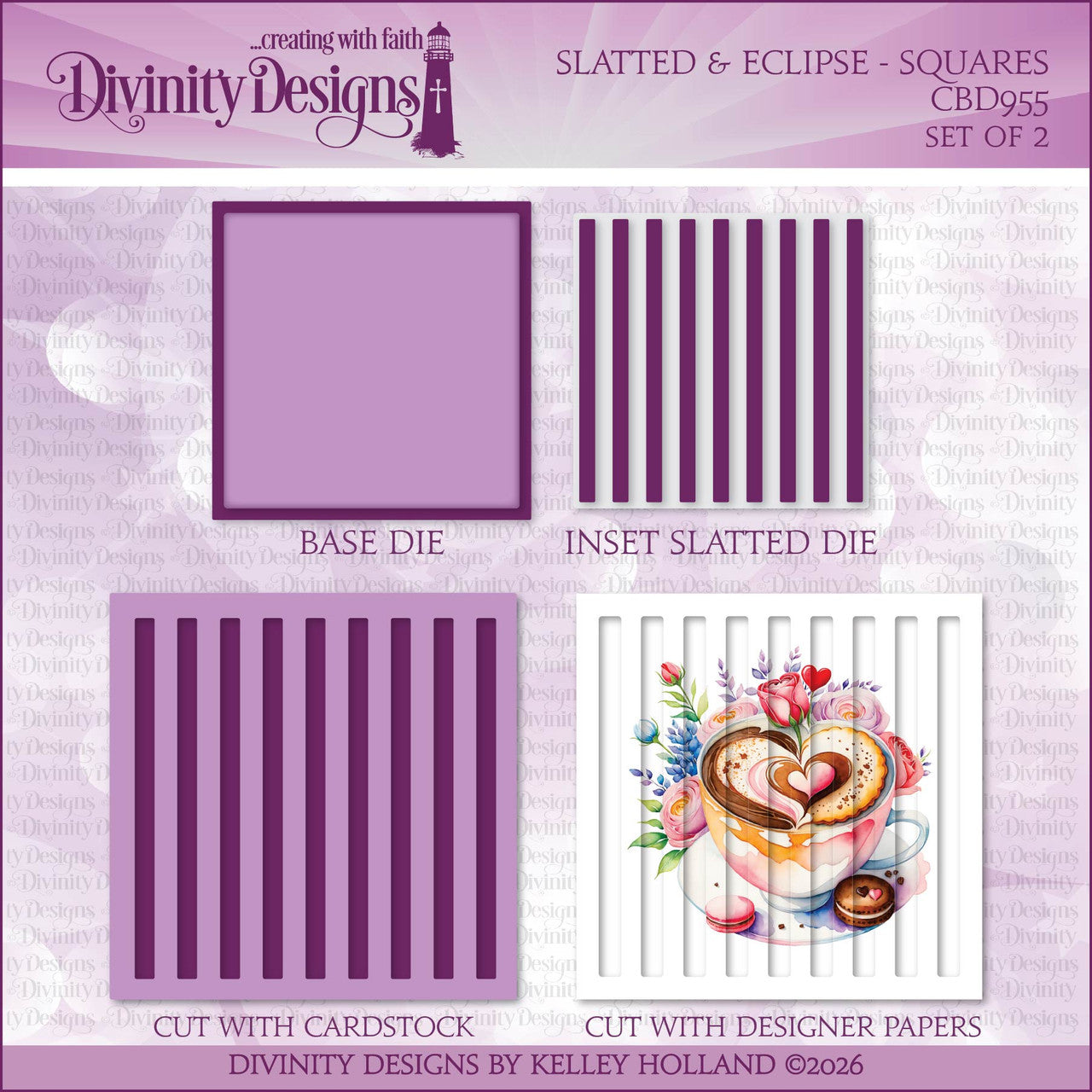 Divinity Designs - Slated & Eclipse - Squares Die Set