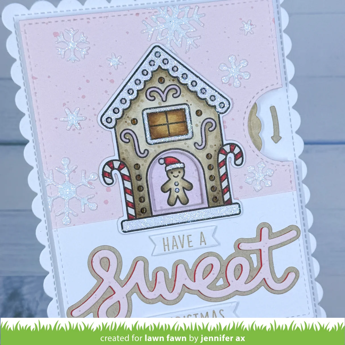 Lawn Fawn - Gingerbread House Stamp, Die & Stencil Bundle