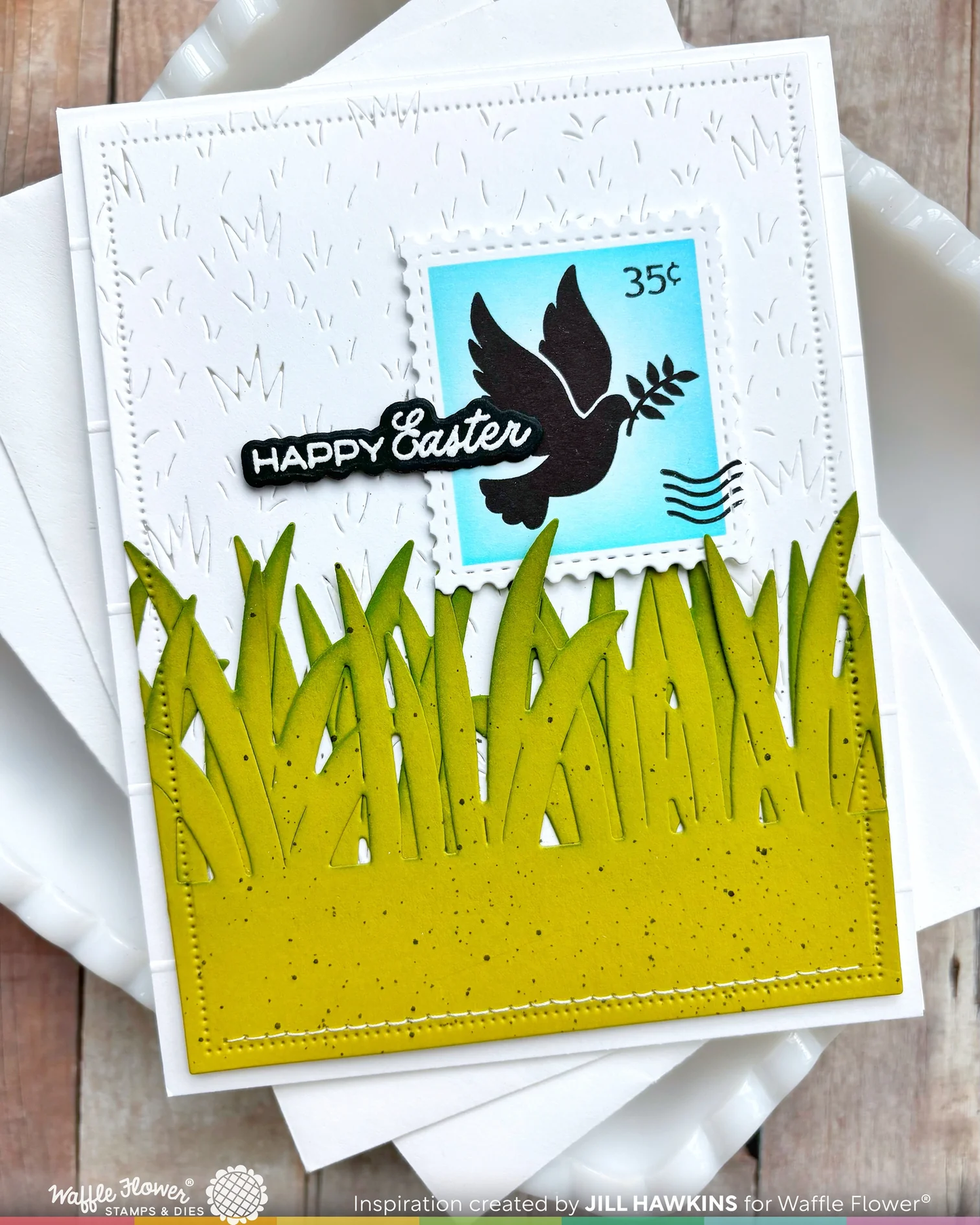 Waffle Flower - Grass Texture Die