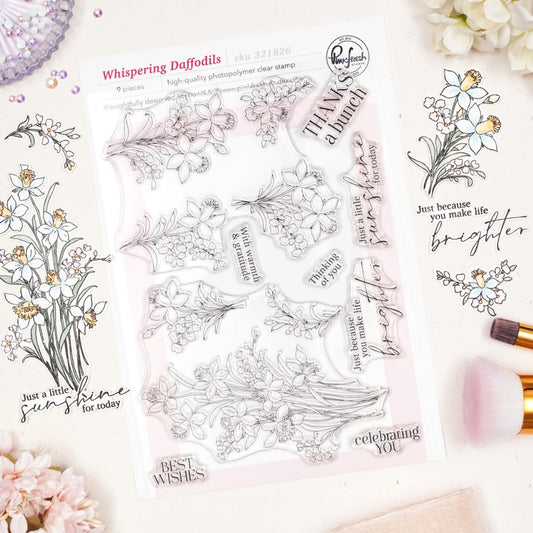 Pinkfresh - Whispering Daffodils - Stamp & Die Bundle