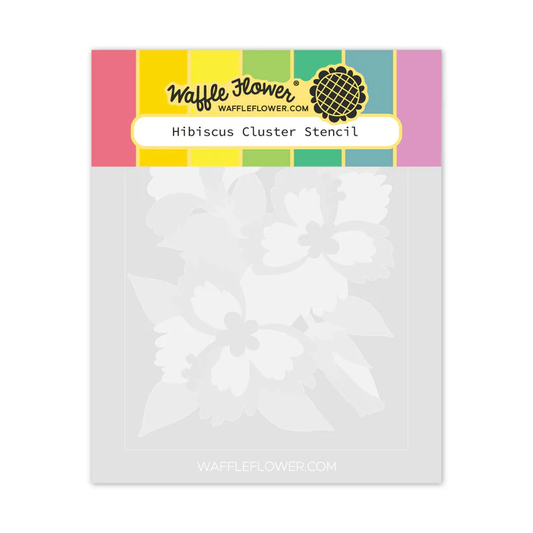 Waffle Flower - Hibiscus Cluster Stencil Set