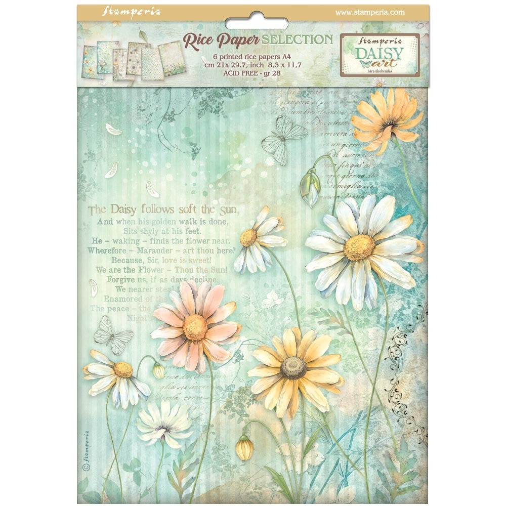 Stamperia - Daisy Art - Rice Paper Selection Pack
