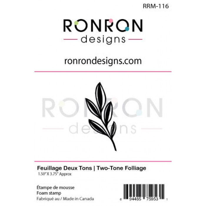 RonRon Designs - Foam Stamp - Two-Tone Foliage