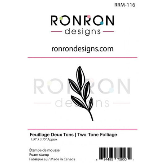 RonRon Designs - Foam Stamp - Two-Tone Foliage