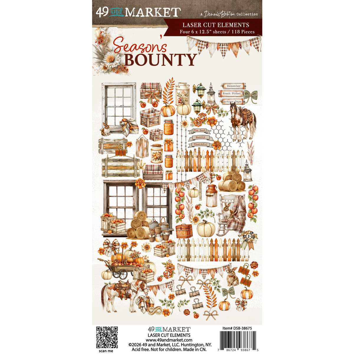 49 and Market - Season's Bounty - Laser Cut Elements