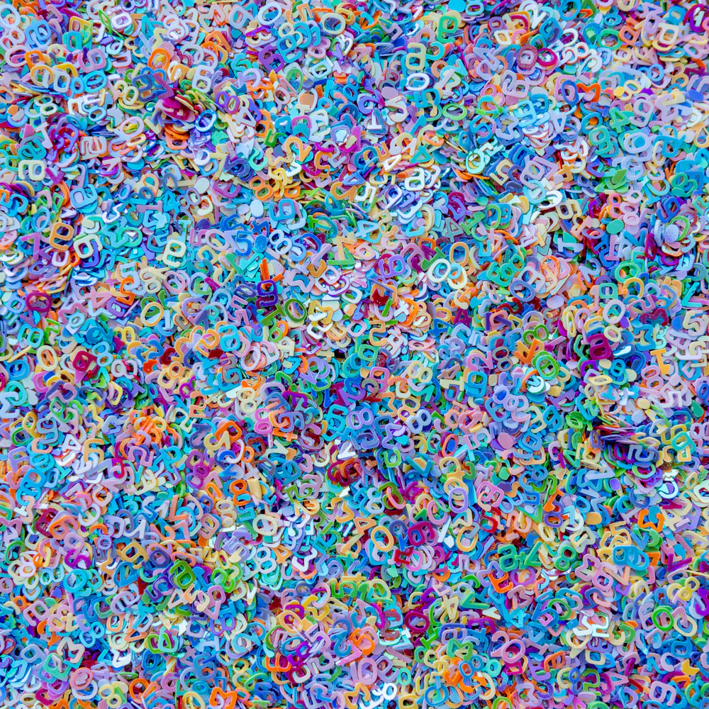 Trinity - Number Bits Confetti Embellishment Mix