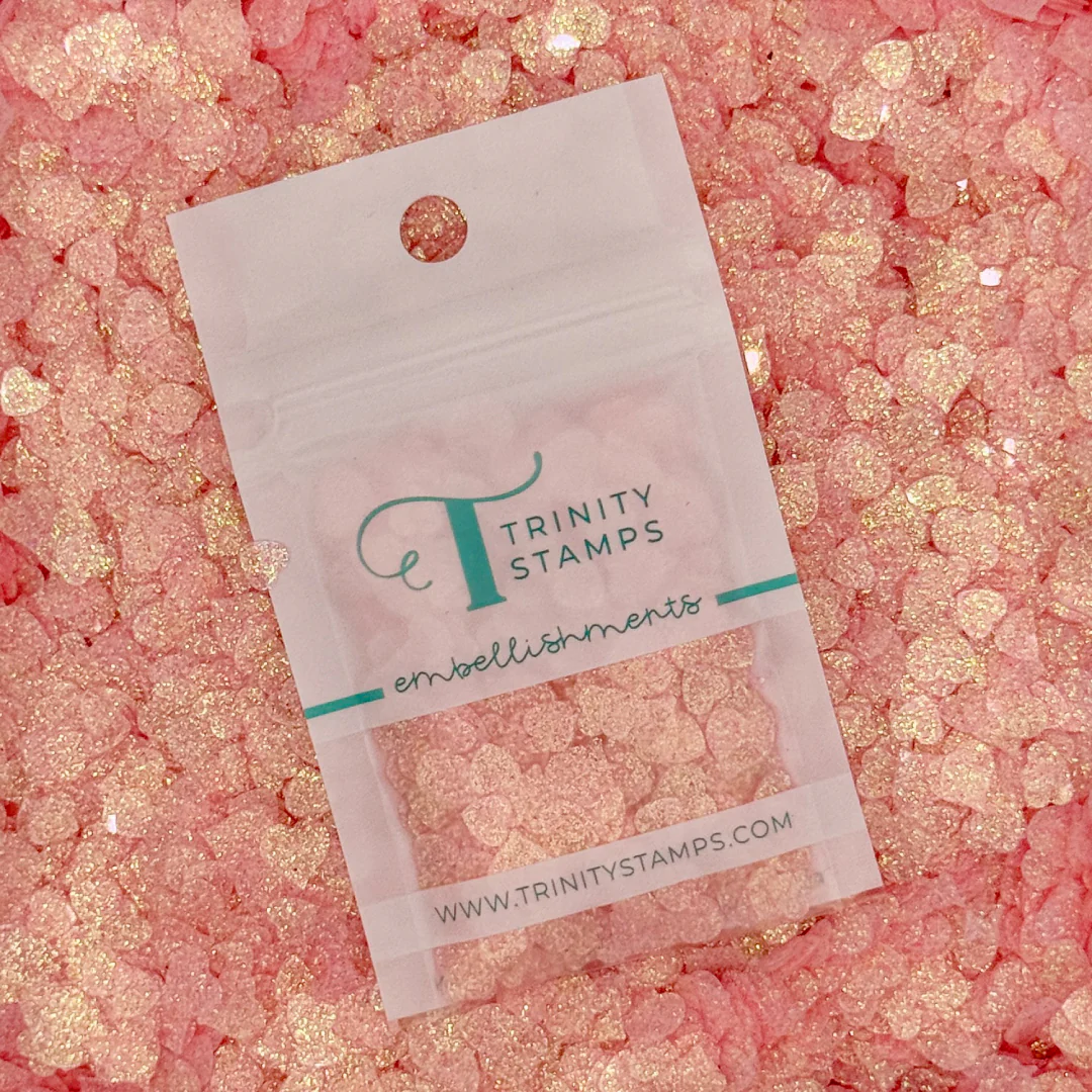Trinity - Pink Sparkle Hearts Confetti