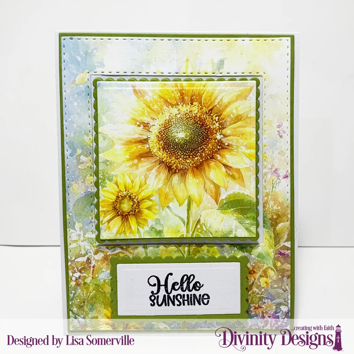 Divinity Designs - A2 Card Fronts - Sunflower Ephemera