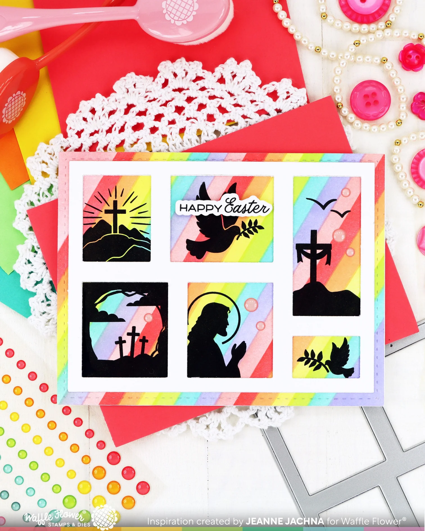 Waffle Flower - Postage Collage - Easter Silhouettes Stamp Set