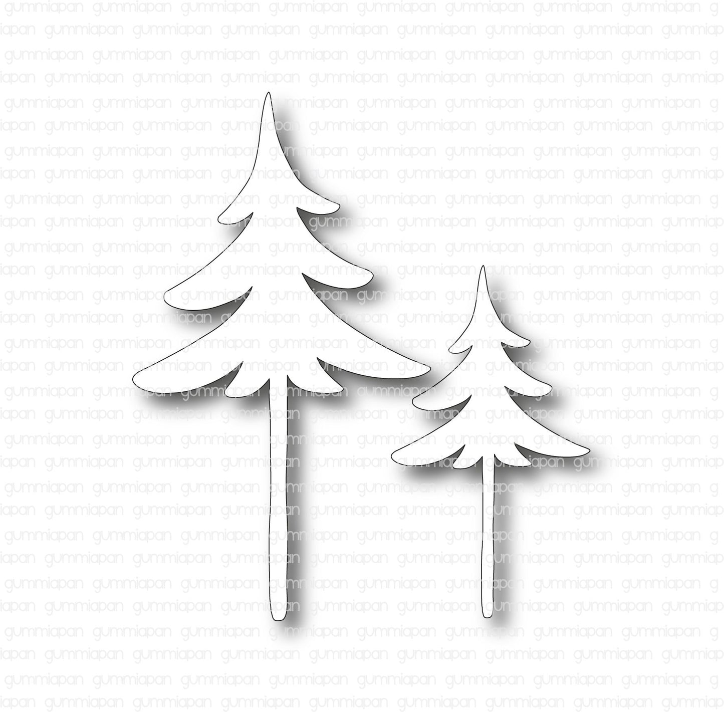 Gummiapan - Christmas Trees Die Set