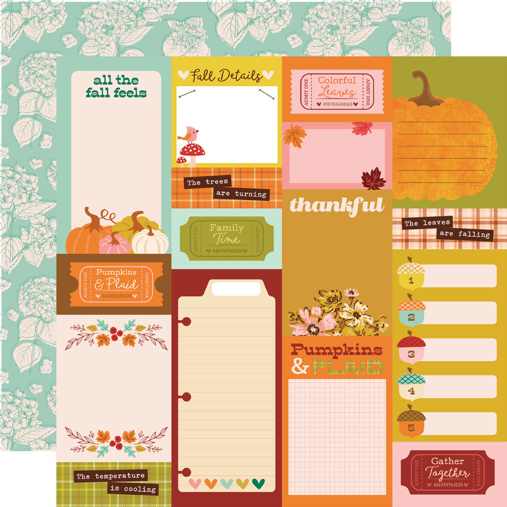 Simple Stories - Pumpkins & Plaid - Cardstock: Journal Elements