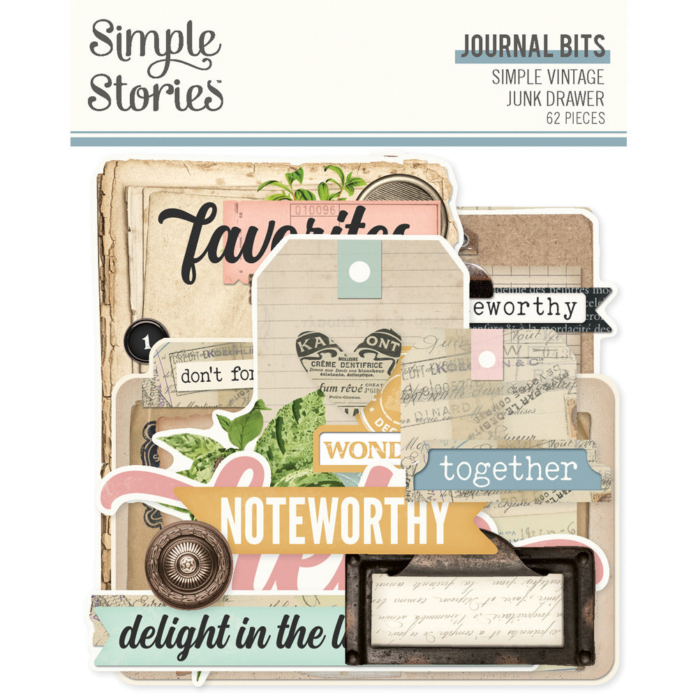 Simple Stories - Simple Vintage Junk Drawer - Journal Bits
