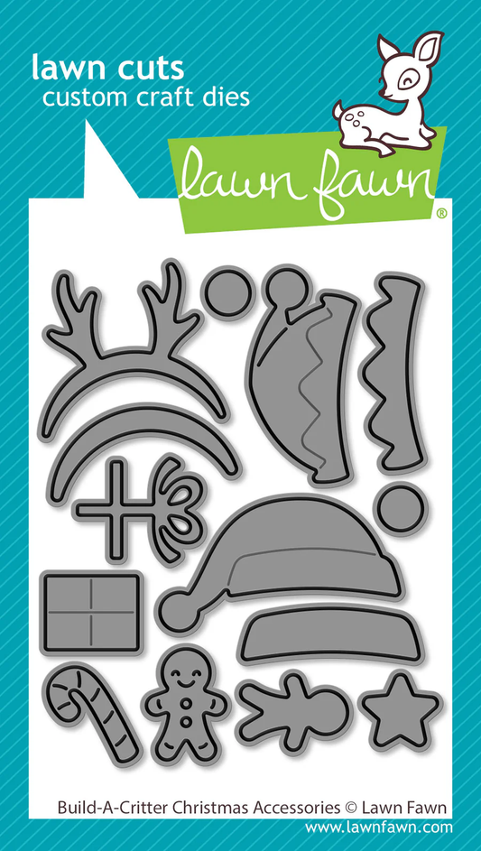Lawn Fawn - Build-A-Critter Christmas Accessories Die Set