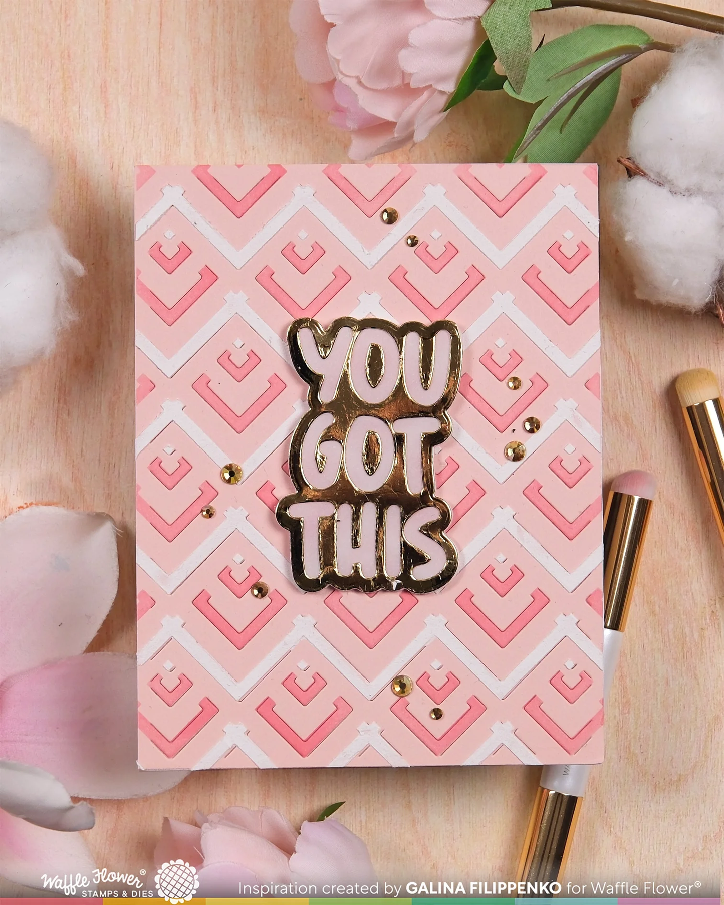 Waffle Flower - Happy Chevrons Stencil