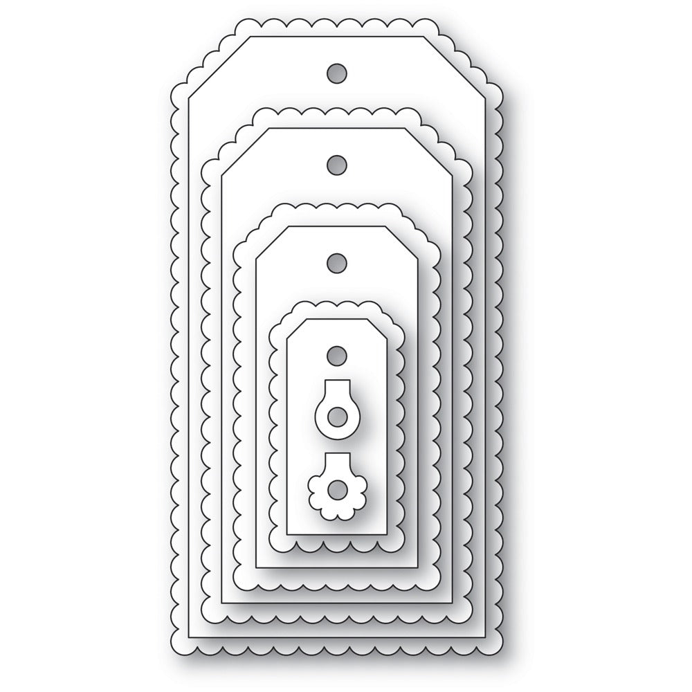 Poppy Stamps - Scalloped Framer Tags Die Set