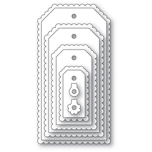 Poppy Stamps - Scalloped Framer Tags Die Set