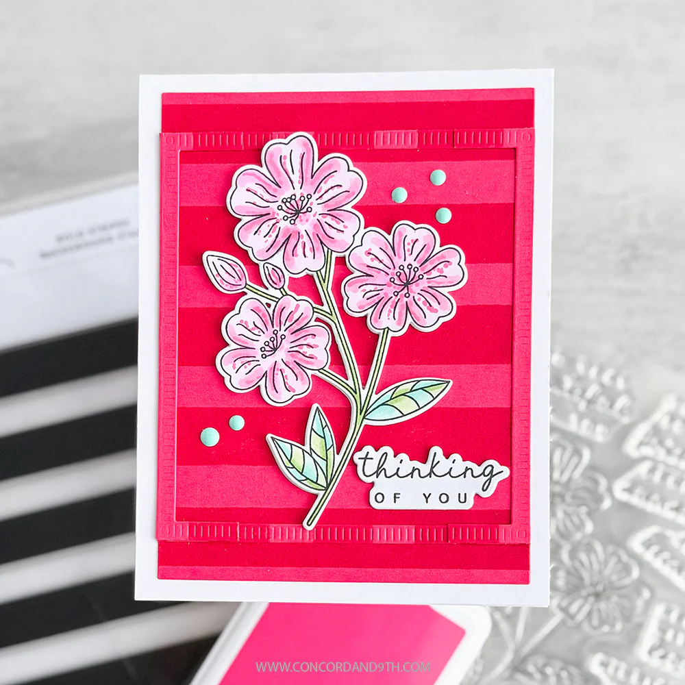 Concord & 9th - Spring Stems Stamp, Die & Stencil Bundle by Kristina Werner