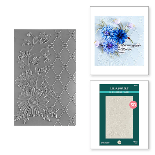 Spellbinders - 3D Embossing Folder - Wildly Beautiful