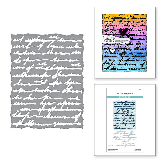 Spellbinders - Deckled Edge Script Die Set