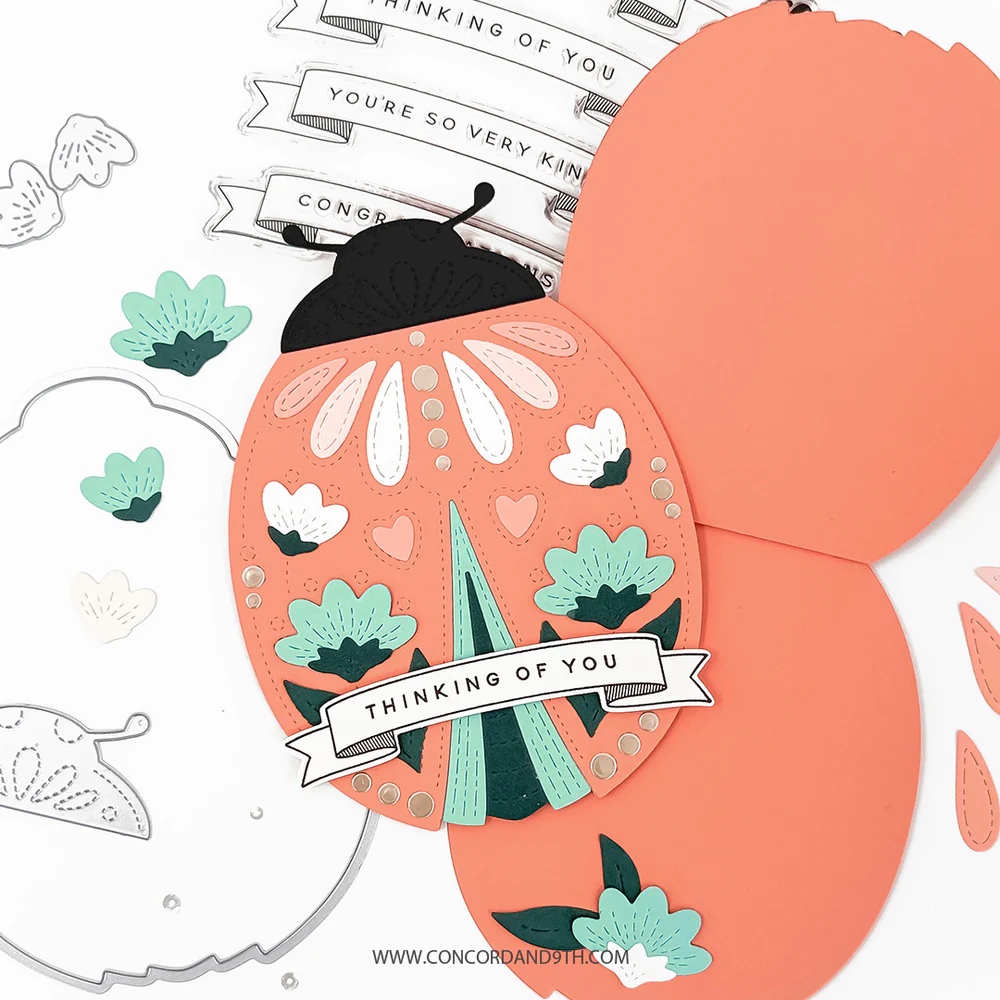 Concord & 9th - Lovely Ladybug Stamp & Die Bundle