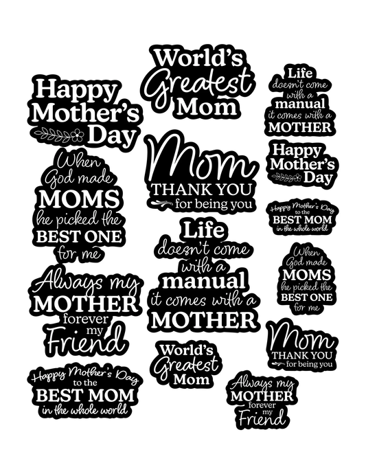 Simply Stated - Ephemera Pack - Mother's Day Reverse Sentiments