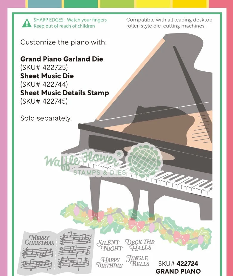 Waffle Flower - Grand Piano Die Set