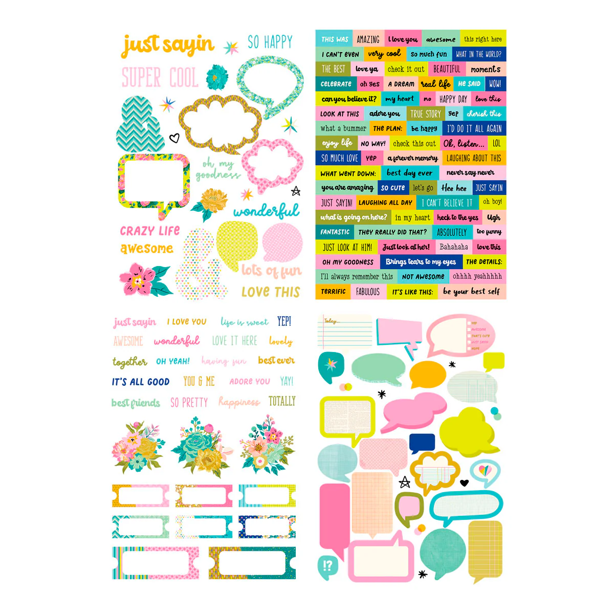 Spellbinders - Just Sayin' - Sticker Pack