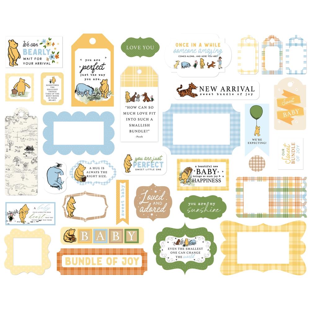 Echo Park - Winnie the Pooh Baby - Frames & Tags Ephemera
