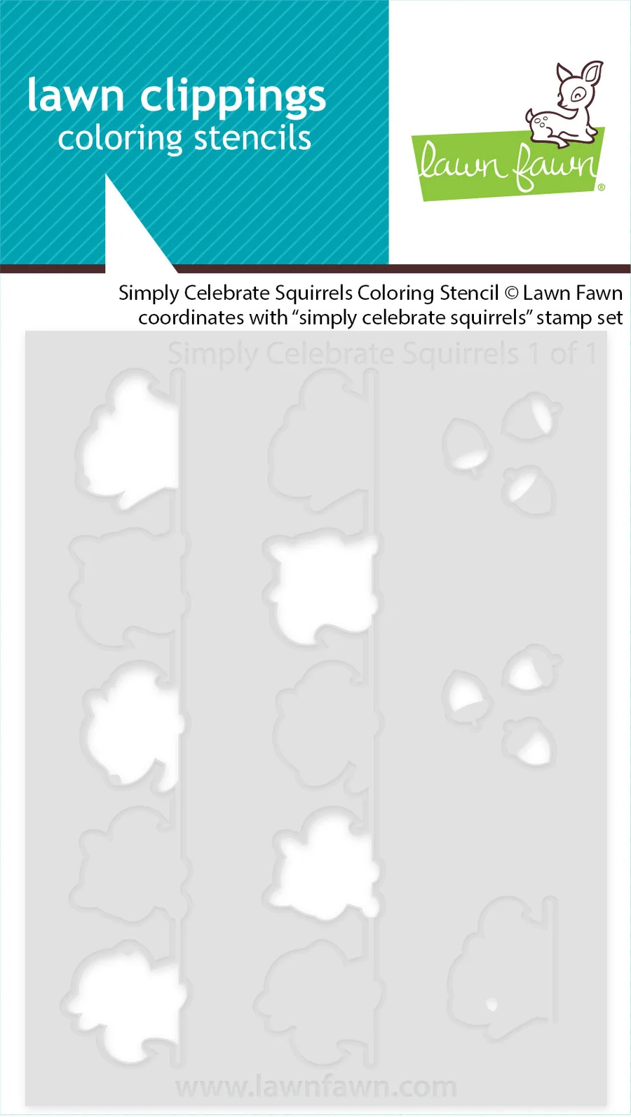 Lawn Fawn - Simply Celebrate: Squirrels Stamp, Die & Stencil Bundle
