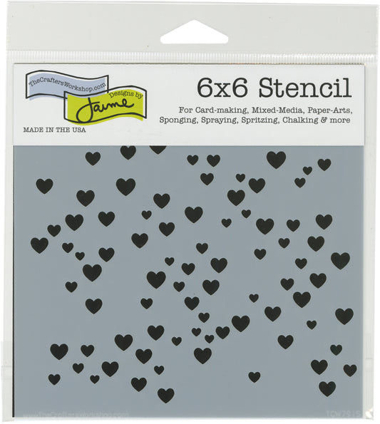 TCW - Stencil - Micro Hearts