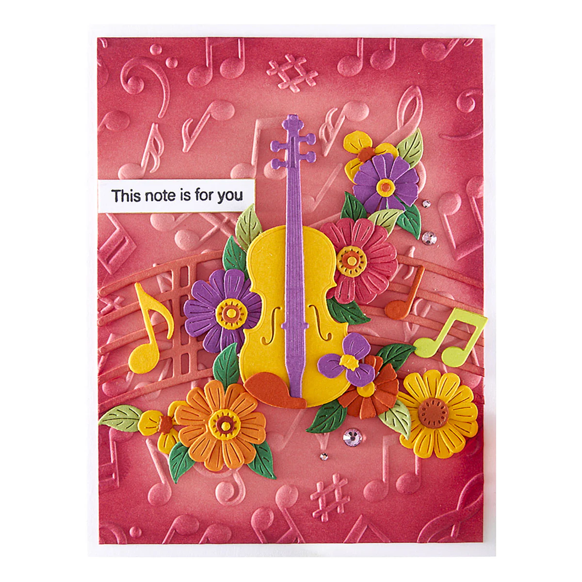 Spellbinders - 3D Embossing Folder - Musical Notes