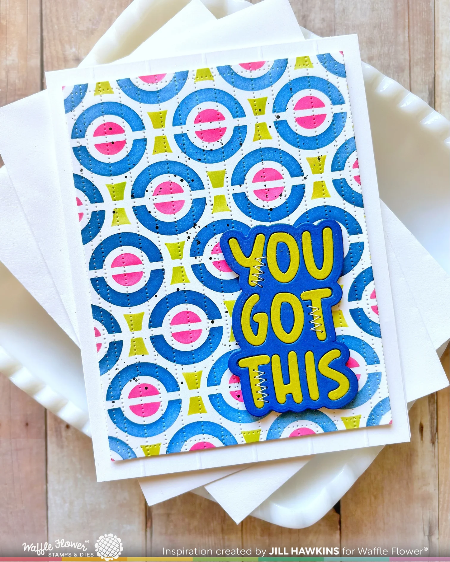 Waffle Flower - Happy Circles Stencil