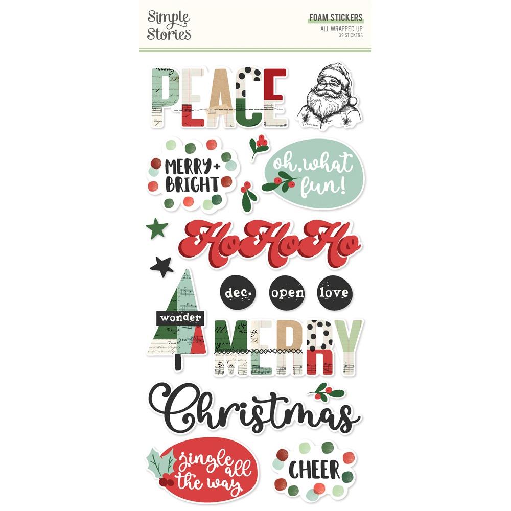Simple Stories - All Wrapped Up - Foam Stickers