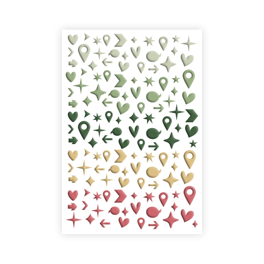 Les Ateliers de Karine - Pura Vida - Geotags & Co Puffy Stickers