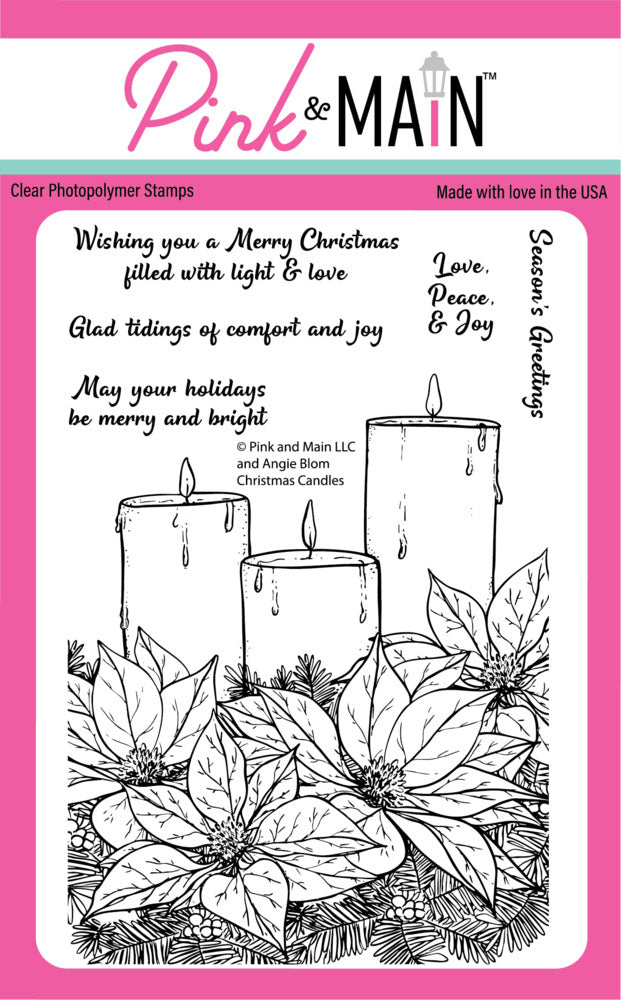 Pink & Main - Christmas Candles Stamp & Die Bundle