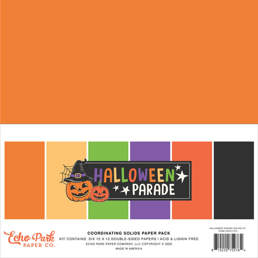 Echo Park - Halloween Parade - Solids Paper Pack