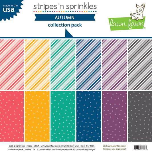 Lawn Fawn - Stripes 'N Sprinkles Autumn - Collection Pack