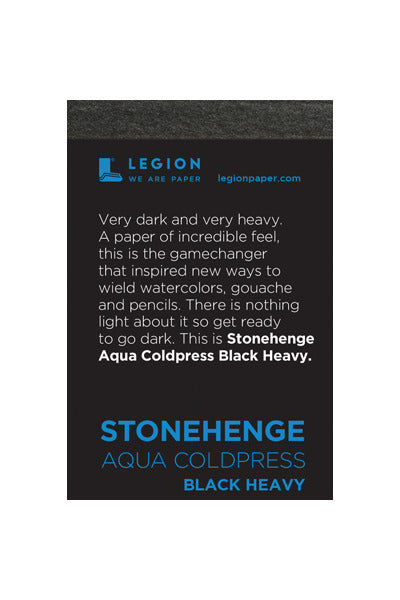 Legion - Stonehenge - Aqua Coldpress: Black Heavy - 2.5x3.75