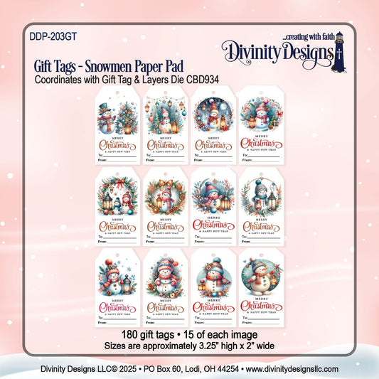 Divinity Designs - Gift Tags - Snowman