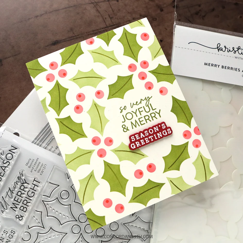 Concord & 9th - Merry Berries and Leaves Stencil Pack by Kristina Werner