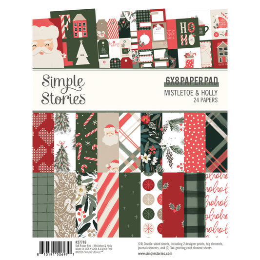 Simple Stories - Mistletoe & Holly - 6x8 Paper Pad